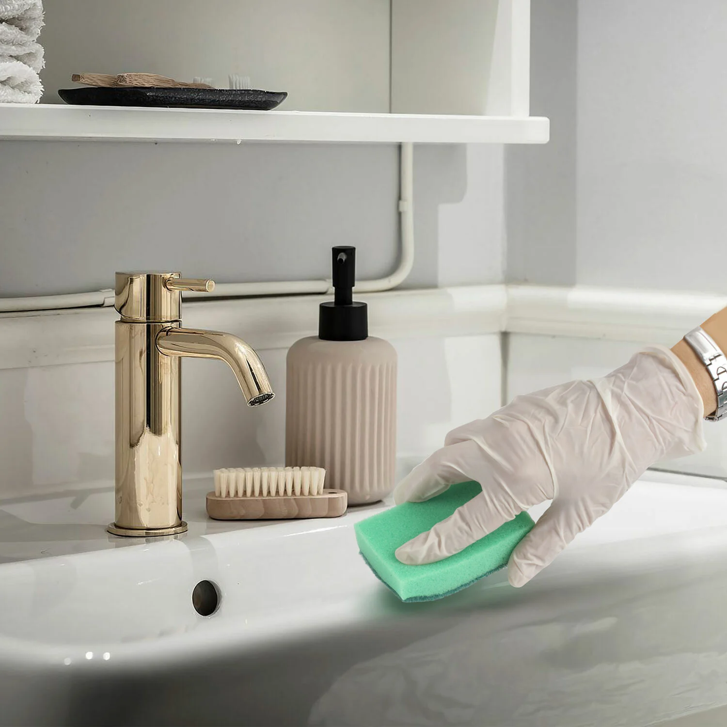 Губки бытовые для мытья посуды LAIMA  9,6 х 6,4 х 2,7 см, 5 шт